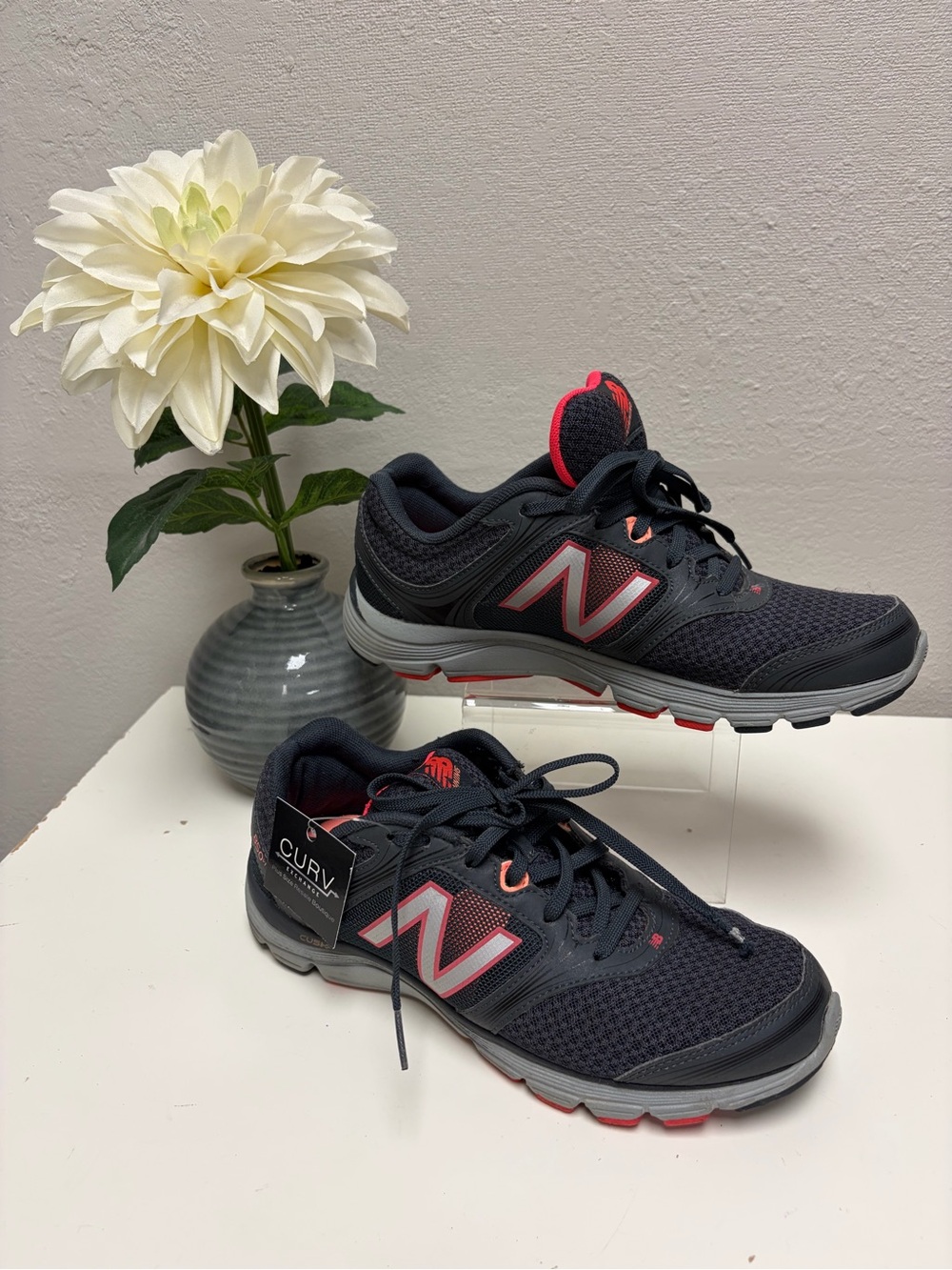 New Balance Women’s Black with Coral Accent Athletic Shoes